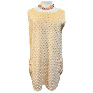 Vintage peach swiss dot cover-up